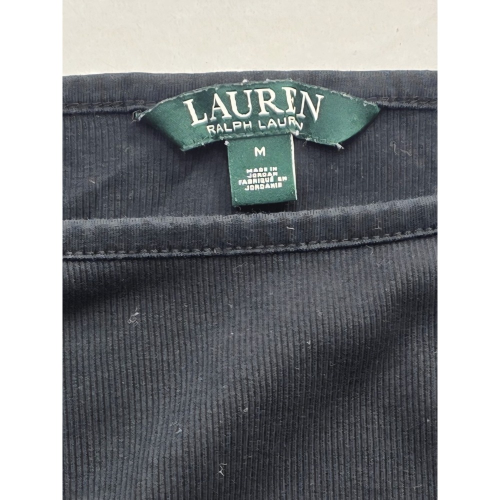 Lauren Ralph Lauren Women's Black Button Sleeve Long Sleeve T-Shirt. Size M - Picture 8 of 9